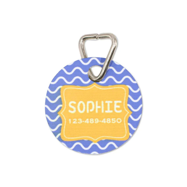 sublimation Double Side Printable Aluminium Pet Tag Round Shape